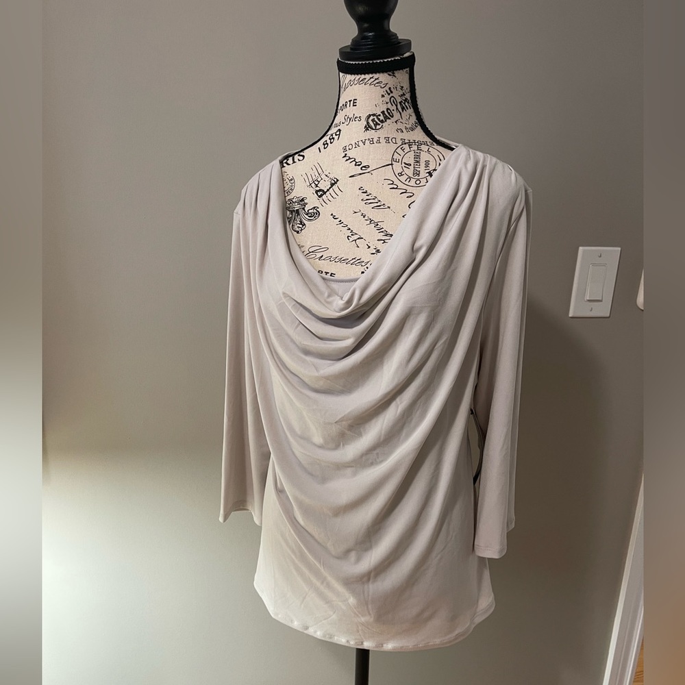 NWT-Catherine Malandrino Ivory Cowl Top